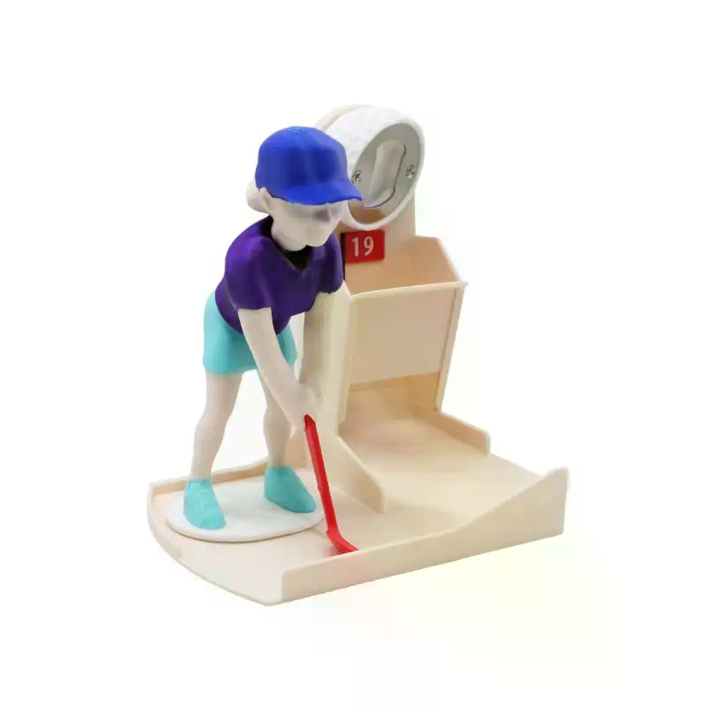 Kitchen Gadgets For Gifts - Golfspeler beeldje flesopener met dop verzamelvakje