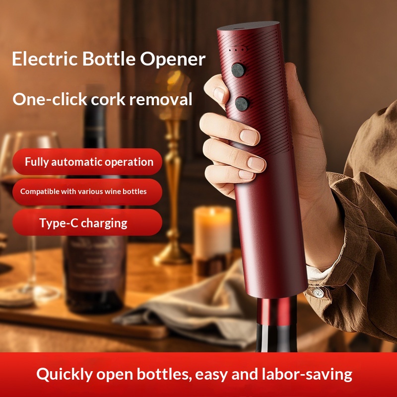 Kitchen Gadgets Gifts - Elektrische wijnflesopener Oplaadbare automatische kurkentrekker met