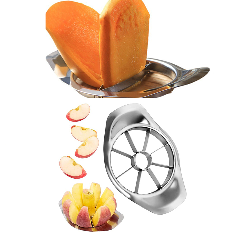 Apple Corer Slicer - Roestvrijstalen Mango Cutter Apple Slicer Groentemes