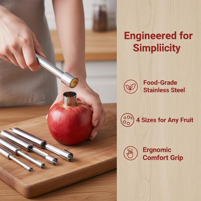Kitchen Gadgets Tools - 4 Stuks Fruit Core Remover Cutter
