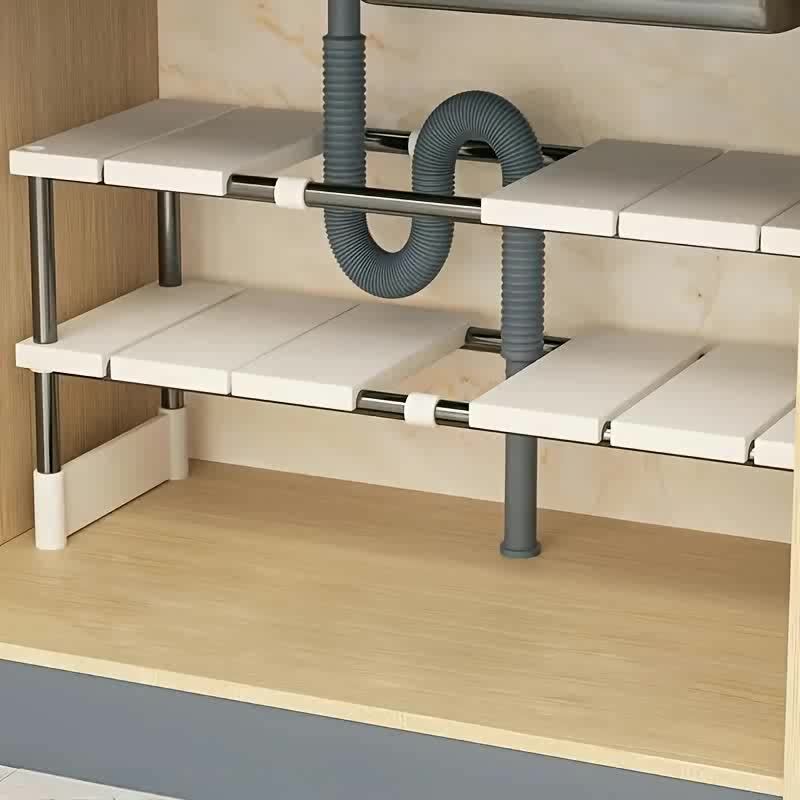 Kitchen Gadgets Cabinet - Verstelbaar opbergrek onder de gootsteen -