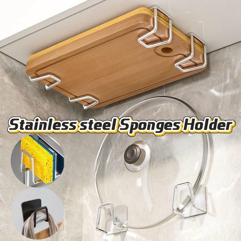 Kitchen Gadgets Gifts - 1-10 stuks keuken roestvrijstalen sponshouder gootsteen
