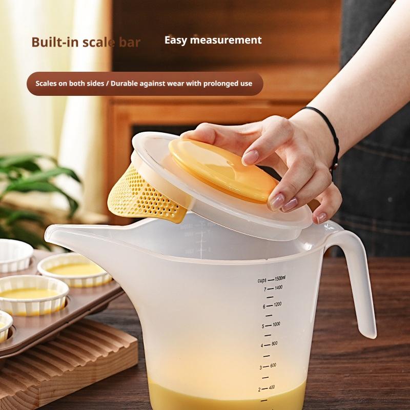 Kitchen Gadgets Rice Filter - Grote multifunctionele eierscheiderbeker met maatschaal, bakmaatbeker