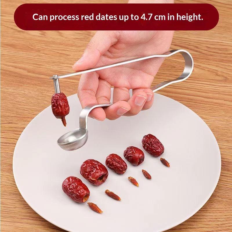 Kitchen Gadgets Tools - RVS dadelontpitter, rode zaadverwijderaar, keukenhulp voor