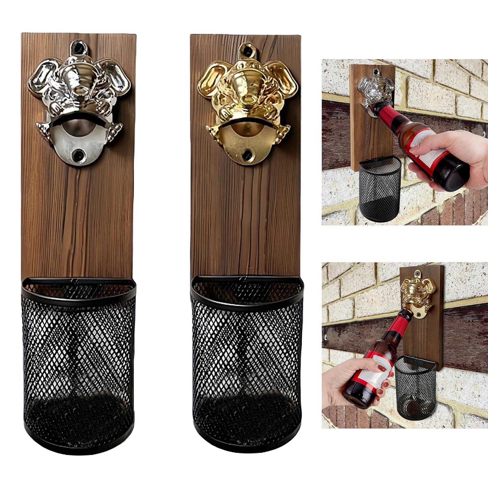 Kitchen Gadgets Gifts - Magnetische flesopener met dopverzamelaar Woondecoratie Keukengadget
