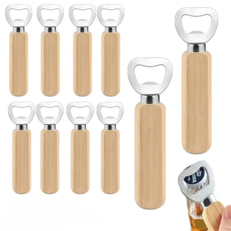 Roestvrijstalen houten flesope - Kitchen Gadgets For Gifts recensie en prijs