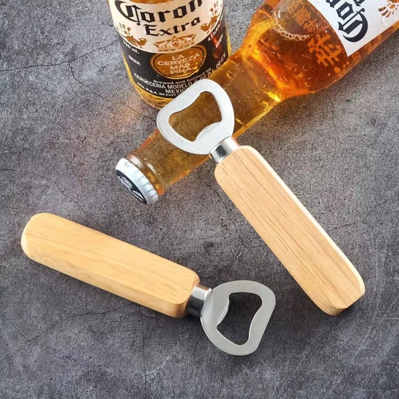 Roestvrijstalen houten flesope - Kitchen Gadgets For Gifts recensie en prijs
