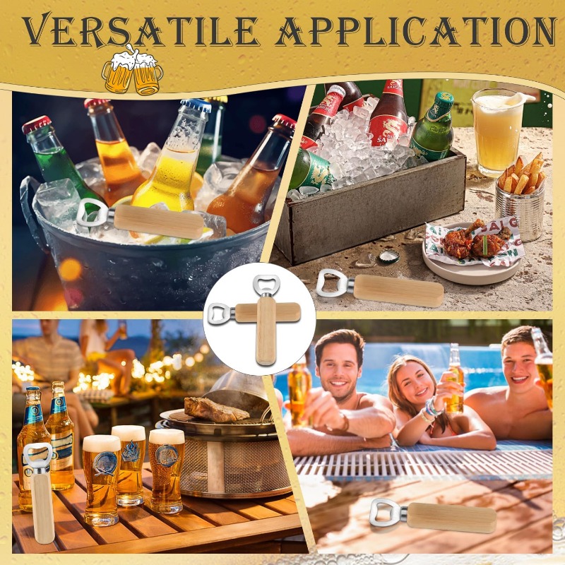 Roestvrijstalen houten flesope - Kitchen Gadgets For Gifts recensie en prijs